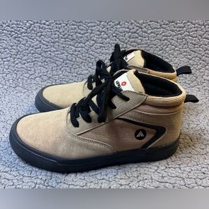 Airwalk Boys LaceUp Ventura Mid Sneakers Size 5 Tan Shoes
